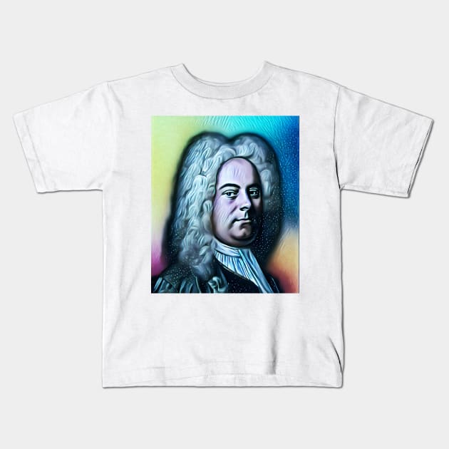 George Frideric Handel Portrait | George Frideric Handel Artwork 5 Kids T-Shirt by JustLit